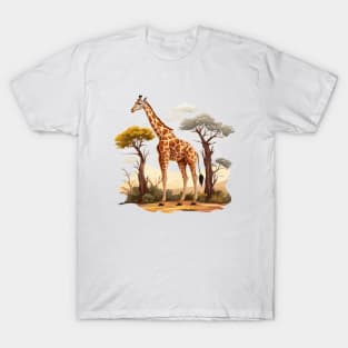 Watercolor Giraffe T-Shirt